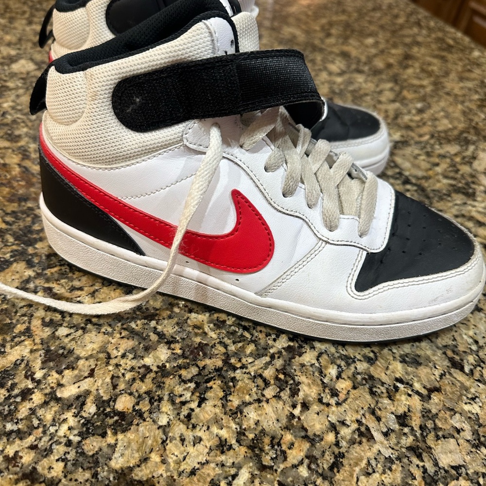 Nike Kids' White and Red Sneakers